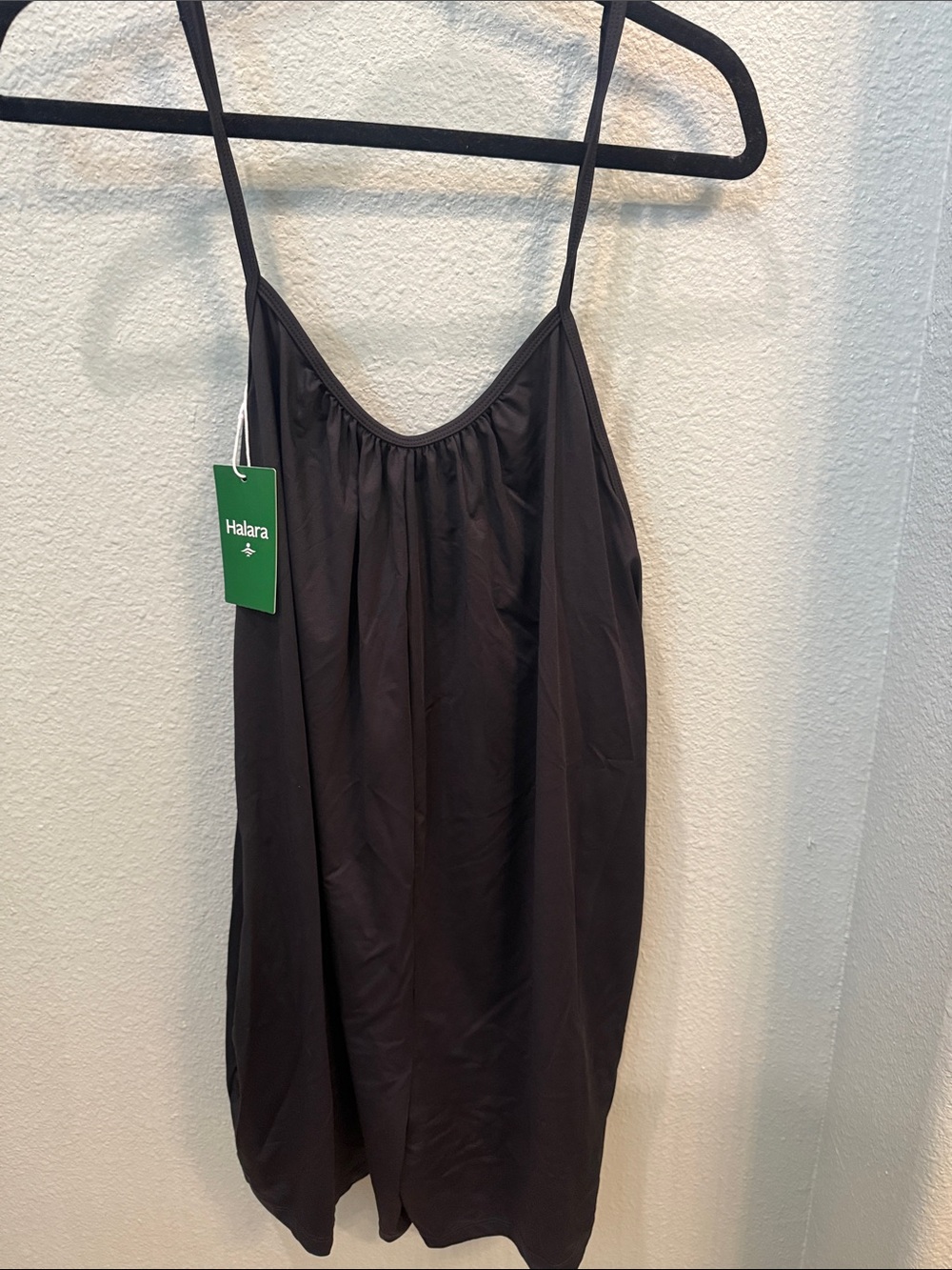 HALARA Spaghetti Pocket Solid Wide Leg Casual Jumpsuit Black NWT Large